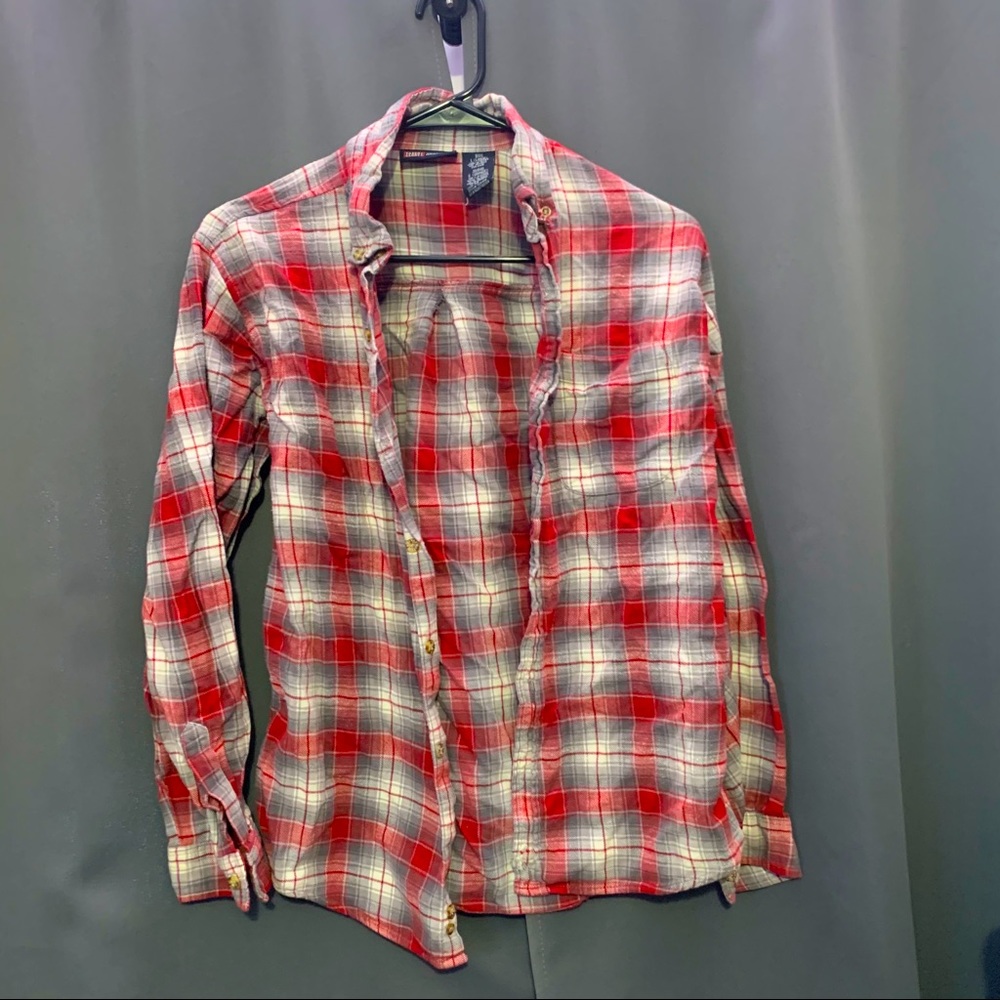 Boys Large (Men’s XS) Red Plaid Flannel Shirt